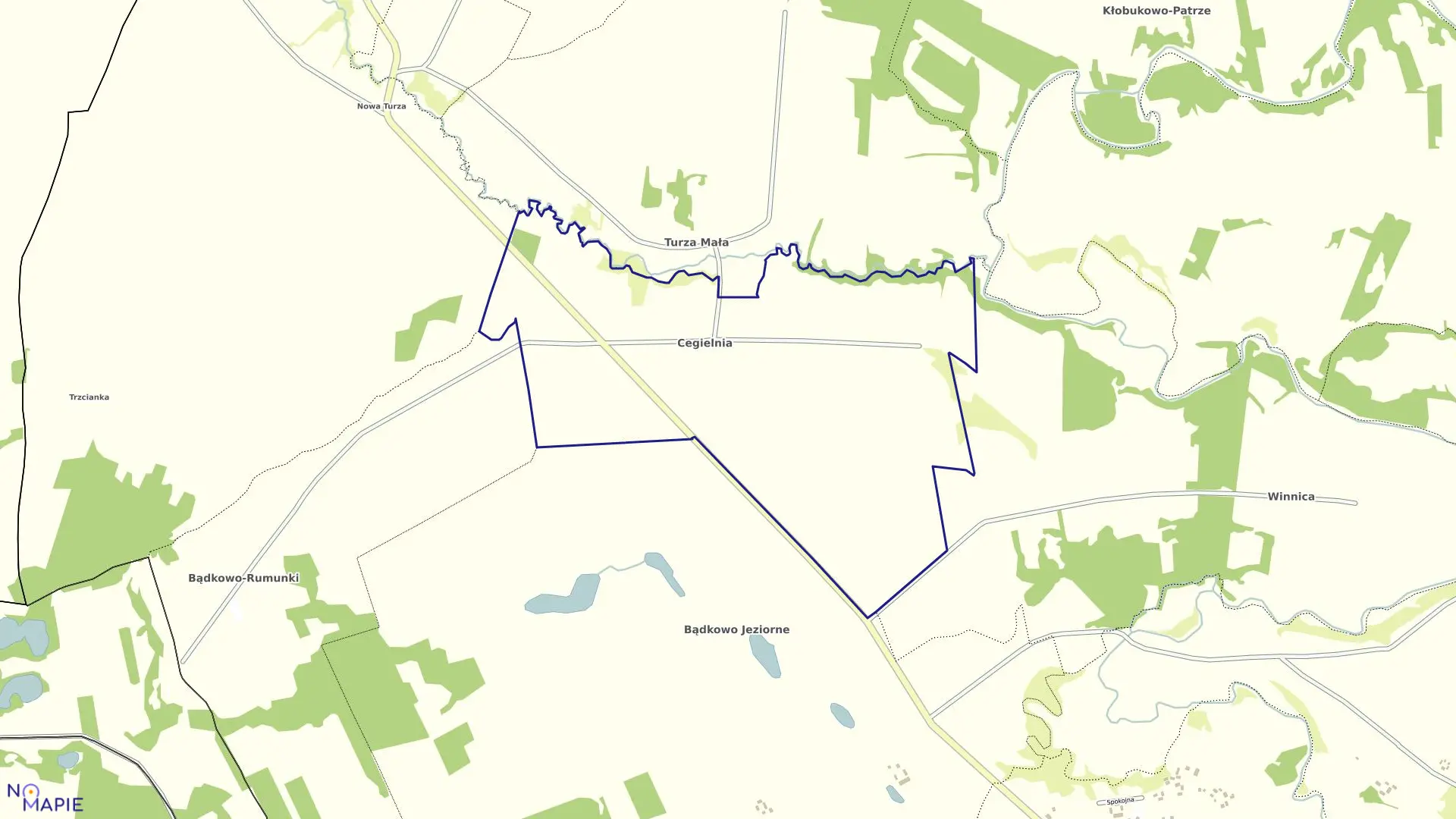 Mapa obrębu CEGIELNIA w gminie Brudzeń Duży